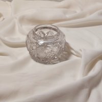 Kristallglas, Vintage Kristallklar Und Kristallschliff Ingwer/Eitelkeit Süßigkeiten Glas Krug Schüssel Flasche, Schmuckschale, Glaskunst von Judycollections