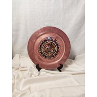 Vintage Emaille Messing Maya Kalender Platte - Einzigartiges Metall Wand Kunst Wohnkultur Sammler Geschenk von Judycollections