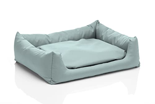 Juelle Hundebett - Hundekissen für große Hunde - Abnehmbarer Bezug, maschinenwaschbar, flauschiges Bett, Hundesofa Pola XXS-XL (Größe: XL - 120x90 cm, Hellmint) von Juelle