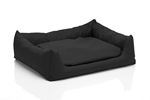 Juelle Kleinhundbett - Kleinhundkissen Abnehmbares Bezug Waschmaschinenfest flauschiges Bett Hundesofa Pola XXS-XL (Größe: S - 70x60 cm, Grafit) von Juelle