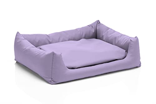 Juelle Mittelhundbett - Kissen für mittelgroße Hunde, Abnehmbarer Bezug, maschinenwaschbar, flauschiges Bett, Hundesofa Pola XXS-XL (Größe: M - 80x65 cm, Flieder) von Juelle