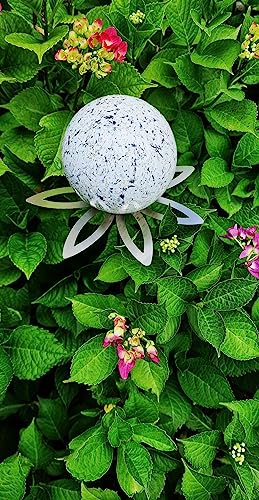 Jürgen Bocker Garten-Ambiente Blütenzauber Paris Rosenkugel 10 cm Edelstahl Gartenstecker Deko mit Stab 80 cm (weiß) von Jürgen Bocker Garten-Ambiente