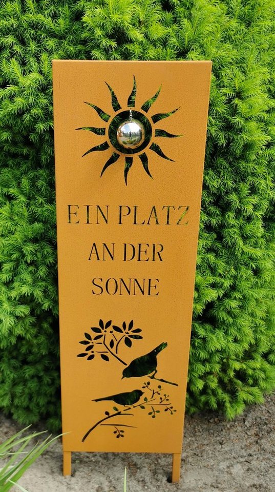 Jürgen Bocker - Gartenambiente Gartenstecker Gartenstecker Sonne" 120 cm Schild Tafel Beetstecker Cortenstahl" von Jürgen Bocker - Gartenambiente