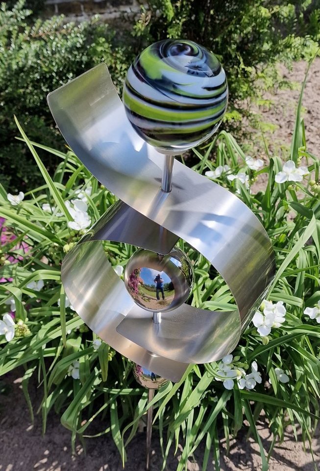 Jürgen Bocker - Gartenambiente Gartenstecker Glaszauber Jupiter aus Edelstahl 100 cm Beetstecker Glaskugel von Jürgen Bocker - Gartenambiente