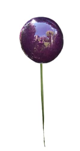 Jürgen Bocker Garten-Ambiente Gartenstecker Rosenkugel 10 cm Edelstahl mit Marmorlackierung in violett auf Stab 80 cm von Jürgen Bocker Garten-Ambiente