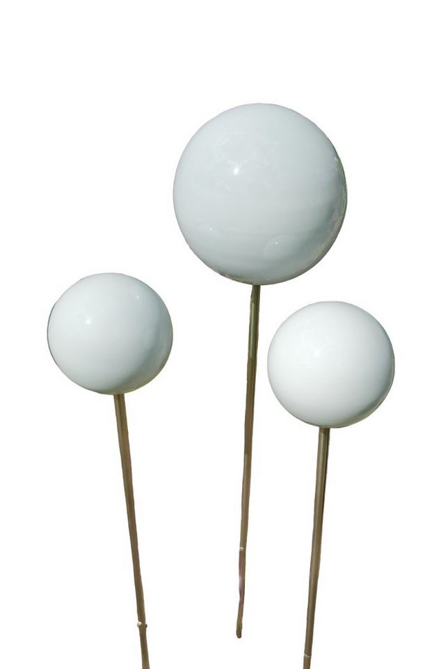 Jürgen Bocker - Gartenambiente Gartenstecker Rosenkugel Edelstahl weiß poliert Stab 80 cm Gartenstecker von Jürgen Bocker - Gartenambiente