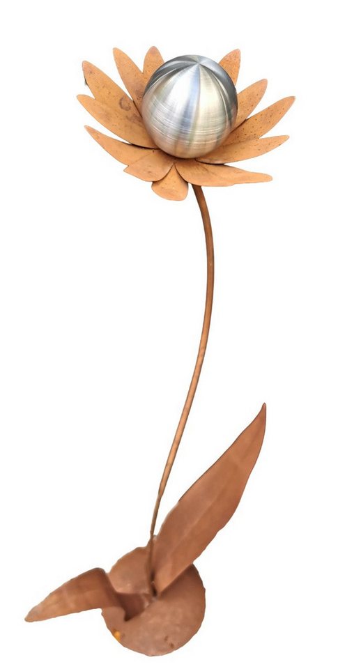 Jürgen Bocker - Gartenambiente Gartenstecker Blume Palermo 120 cm Kugel Edelstahl matt Cortenstahl Garten von Jürgen Bocker - Gartenambiente
