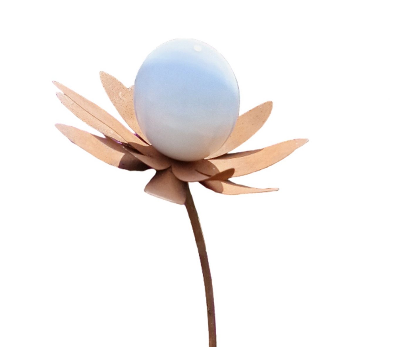 Jürgen Bocker - Gartenambiente Gartenstecker Skulptur Blume Palermo Corten 120 cm Kugel weiß matt Jürgen Bocker - Gartenambiente Gartenstecker Skulptur Blume Palermo Corten 120 cm Kugel weiß matt von Jürgen Bocker - Gartenambiente