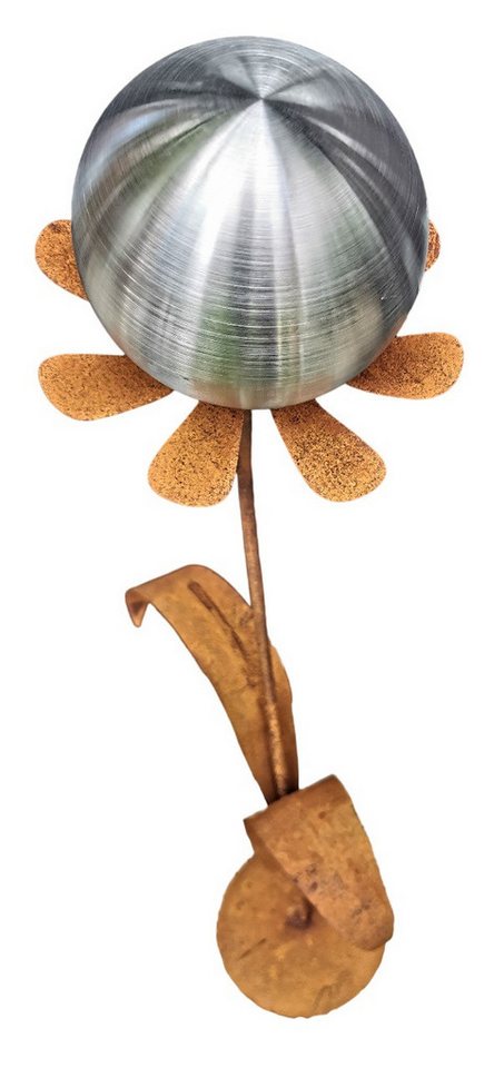 Jürgen Bocker - Gartenambiente Gartenstecker Blume Rotterdam Corten 97 cm mit Kugel und Standfuß von Jürgen Bocker - Gartenambiente