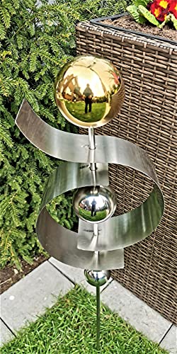 Jürgen Bocker Garten-Ambiente Gartenstecker Skulptur Jupiter 100 cm aus Edelstahl matt gebürstet mit obere Kugel Edelstahl Gold poliert Jürgen Bocker Garten-Ambiente Gartenstecker Skulptur Jupiter 100 cm aus Edelstahl matt gebürstet mit obere Kugel Edelstahl Gold poliert von Jürgen Bocker Garten-Ambiente