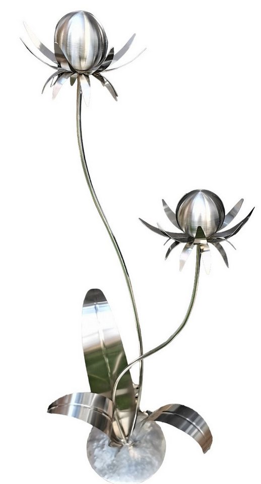 Jürgen Bocker - Gartenambiente Gartenstecker Blume Milano 120 cm Kugel Edelstahl matt mit Standfuß Deko Garten von Jürgen Bocker - Gartenambiente