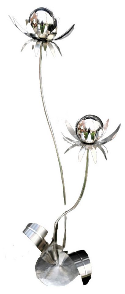 Jürgen Bocker - Gartenambiente Gartenstecker Blume Milano 120 cm Kugel Edelstahl poliert mit Standfuß Deko Garten von Jürgen Bocker - Gartenambiente