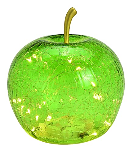 Jürgen Schleiß Konfektion Dekoleuchte Apfel mit Stiel & LED Lichterkette, Apfel Lampe, Dekolampe, Tischleuchte, Apfellampe (hellgrün 24cm) von Jürgen Schleiß Konfektion