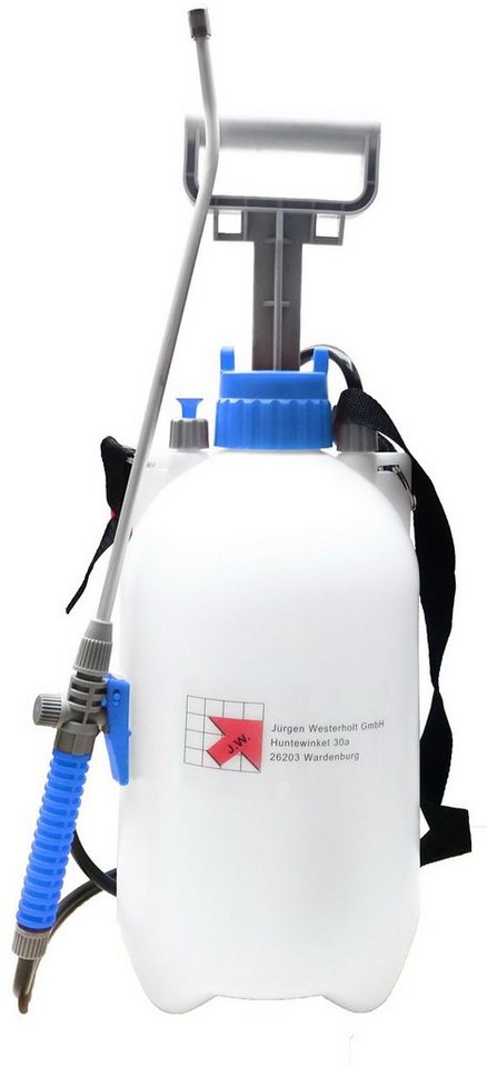 Jürgen Westerholt GmbH Drucksprühgerät Handdrucksprüher, Drucksprüher, Pflanzensprüher, 5,00 Liter, (1-tlg., Ø 17 cm, Höhe 44 cm), Behälter mit Überdruck-Ventil und Füllmengenanzeige in Liter von Jürgen Westerholt GmbH