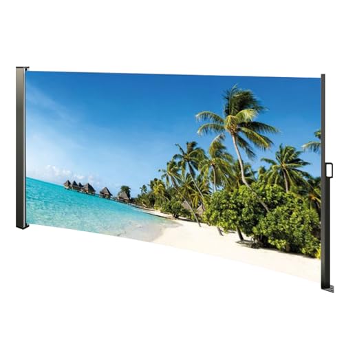 Seitenmarkise mit Fotodruck SÜDSEE, Sichtschutz, Windschutz von Jürgen Westerholt