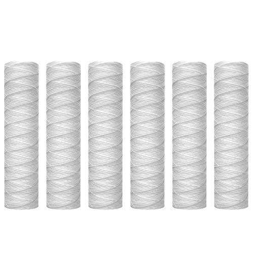 10 Mikrometer String Wunde Sediment Wasser Filter Patrone, 6 Pack, Haus Sediment Filtration, Universal von Jufjsfy