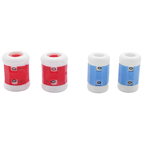 2 Grosse rote Plastik Strick Stricknadeln Reihenzaehler +2 Kleine Blaue Plastik Strick Stricknadeln Reihenzaehler (Grosse 2.2 * 1.5cm + kleine 2.2 * 1.2cm) von Jufjsfy