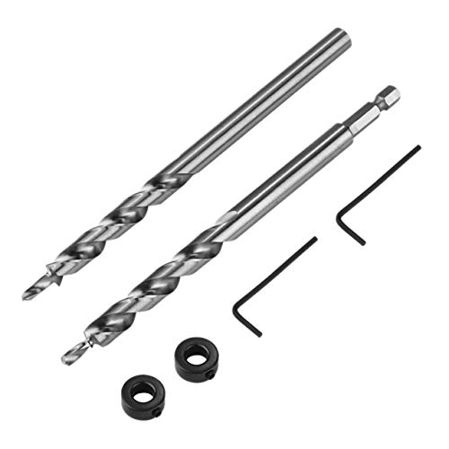 Jufjsfy 3/8 Taschenlochbohrer mit Tiefenanschlagbund 1/4 Sechskantschaft -Spiralschrittbohrer für das Manuelle Taschenloch-FüHrungsvorrichtungssystem Von von Jufjsfy
