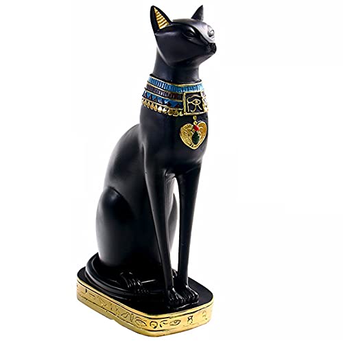 Jufjsfy Harz äGyptische Katze Bastet Figur Anime äGyptische GöTtin Statue Skulptur Zuhause Bar BüRo Desktop Dekoration (Groß) von Jufjsfy