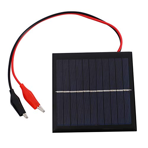 Polykristallines Solarmodul Epoxidharz, Solarzellen, 1 W, 5,5 V + zum Aufladen des Akkus mit 3,7 V, LED-Lichtstudio, 95 x 95 mm von Jufjsfy