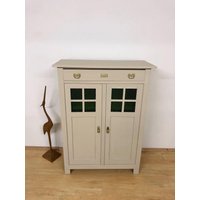 Schlichtes Jugendstil Vertiko/Art Deco Um 1920 in Kreidefarbe Cappochino Shabby Chic von Jugendstilladen