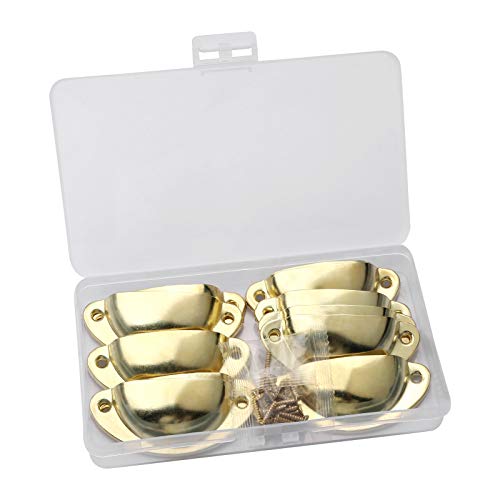 Juibao 12 Stück Möbelgriffe Muschelgriffe Gold, Schrankgriffe Vintage mit 24 Schrauben, Metall Schubladengriffe für Schrank, Möbel Juibao 12 Stück Möbelgriffe Muschelgriffe Gold, Schrankgriffe Vintage mit 24 Schrauben, Metall Schubladengriffe für Schrank, Möbel von Juibao