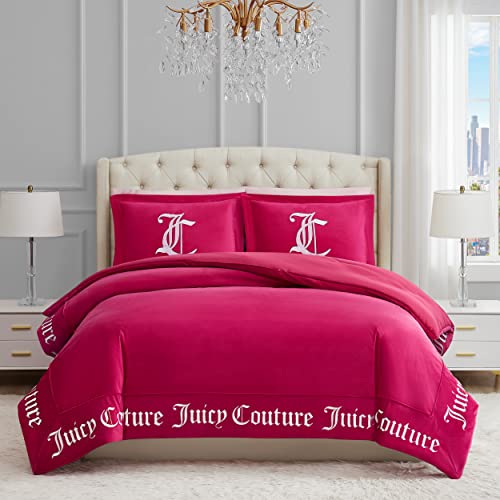 Juicy Couture - Bettdecken-Set – Gothic-Design-Bettwäsche – Doppelbett – 2-teiliges Set beinhaltet (1) 228,6 x 172,7 cm Bettdecke und (1) 50,8 x 66 cm Kissenbezug – knitterfrei – von Juicy Couture