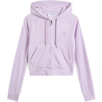 Juicy Couture Kapuzennickijacke "MADISON HOODIE Damen" mit Kapuze Trainingsjacke Damen, Sweatjacke mit Kapuze, Velour, mit Glitzer, Sale von Juicy Couture