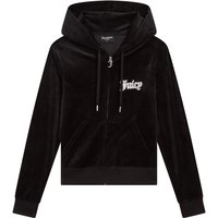 Juicy Couture Kapuzennickijacke "ROBERTSON CAVIAR HOODIE Damen" mit Kapuze Trainingsjacke Damen, Sweatjacke mit Kapuze, Velour, mit Glitzer, Sale von Juicy Couture