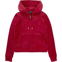 Juicy Couture Kapuzennickijacke "ROBERTSON HOODIE Damen" ohne Kapuze Trainingsjacke Damen, Sweatjacke mit Kapuze, Velour, mit Glitzer, Sale von Juicy Couture