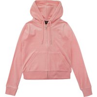 Juicy Couture Kapuzennickijacke "ROBERTSON HOODIE Damen" mit Kapuze Trainingsjacke Damen, Sweatjacke mit Kapuze, Velour, mit Glitzer, Sale von Juicy Couture