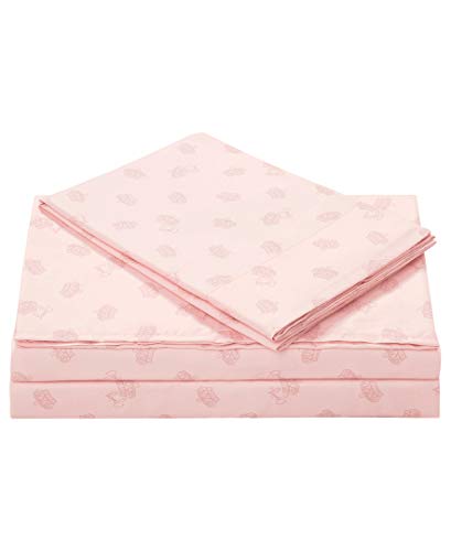 Juicy Couture – Microber-Bettlaken-Set | King-Size-Bettlaken | 4-teiliges Set beinhaltet Spannbetttuch, Bettlaken und 2 Kissenbezüge | Tiefe Taschen, knitterarm und fusselfrei, rosa von Juicy Couture