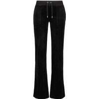 Juicy Couture Sweathose "LAYLA LOW RISE POCKETED FLARE PANT Damen" Trainingshose Damen, Sweathose, Velour, Jogginghose mit Glitzer, Sale von Juicy Couture