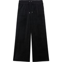 Juicy Couture Sweathose "WIDE LEG JOGGER WITH JC EMBROIDERY Damen" Trainingshose Damen, Sweathose, Velour, Jogginghose mit Glitzer, Sale von Juicy Couture