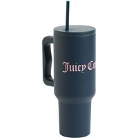 Juicy Couture Thermobecher "STEEL TUMBLER WITH STRAW Unisex" Getränkebecher, große Tasse, mit Strohhalm, heiß kalt, Edelstahl, Sale von Juicy Couture