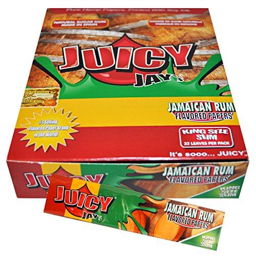 Juicy Jay's JAMAICAN RUM Flavored Papers King Size Slim Box (24x32 Blättchen) von ZIG-ZAG