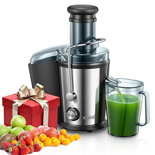 Juilist Entsafter Gemüse und Obst, 800W Saftpresse mit 75MM Einfüllöffnung, Einfach zu Reinigen, Edelstahl 2 Geschwindigkeitsstufen Entsafter mit Bürste & Rezept Juilist Entsafter Gemüse und Obst, 800W Saftpresse mit 75MM Einfüllöffnung, Einfach zu Reinigen, Edelstahl 2 Geschwindigkeitsstufen Entsafter mit Bürste & Rezept von Juilist