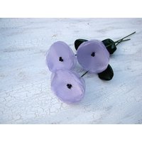 Blumen Mit Stengel, Wohnkultur, Stoff Blumen, Handgemachten Organza Blumen-Set Von 3 Pcs-Lavendel-Mohn | Wie Gesehen in Brides-Magazin von JujaCrafts