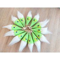 Wichtel Ornament, Geschenk Topper, Wohndeko, Baumschmuck, Deko, Frühling Sommer Dekor, Grünes Knauf Ornament - Lime Green | 1 Stk von JujaCrafts