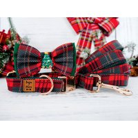 Weihnachten Kariertes Hundehalsband Halsband Klein/ Große Rot Kariert/ Groß Und Klein Weihnachten Kariertes Hundehalsband Halsband Klein/ Große Rot Kariert/ Groß Und Klein von JujuandNana