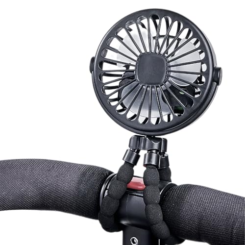 Clip Ventilator, Mini-Hand-Kinderwagen-Ventilator, Handventilator Mit Oktopus-Motiv, Flexibler Stativ-Kleinlüfter, Um 360° Drehbarer, Flexibler Stativ-Handlüfter Für Kinderwagenlenker von Jukeoiu