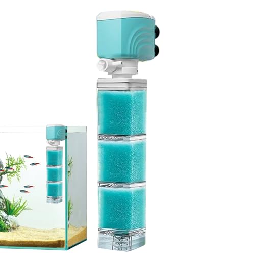 Jukeoiu Aquarienpumpen - Tauch-Wasserbelüfterpumpe Für Schildkrötentank - Filterschwamm System für Gesellschaftsaquarium Anfänger Teich Süßwasser Salzwasser Zoofachgeschäft von Jukeoiu