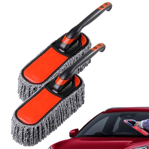 Jukeoiu Auto-Armaturenbrett-Staubwedel, multifunktionaler Auto-Staubwedel, Auto-Staubwerkzeug mit rutschfestem Griff, waschbares Automobil-Detailing-Kit für Zuhause, Küche, Computer, Armaturenbrett von Jukeoiu