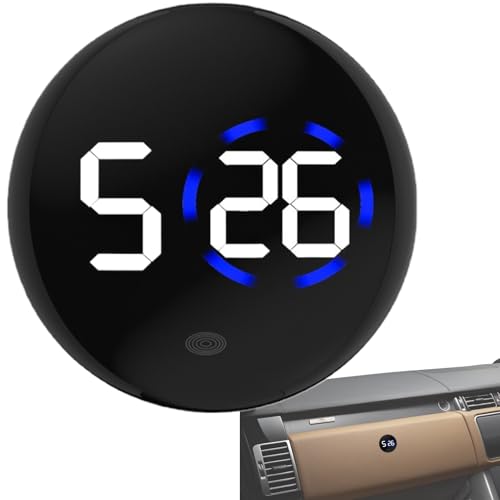 Jukeoiu Autouhr, Digitaler Display Küchenwecker, Wasserdicht Haftend Für Auto LKW Armaturenbrett Lüftungsgitter Camping Reisen von Jukeoiu