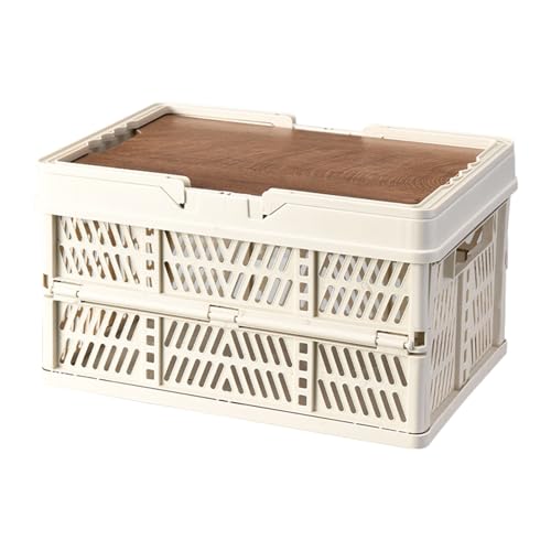 Jukeoiu Campingbox - Faltbare Campingbox | Allzweckkisten mit Griffen und Deckel Stapelbarer Korb für Auto Zuhause Angeln Outdoor von Jukeoiu