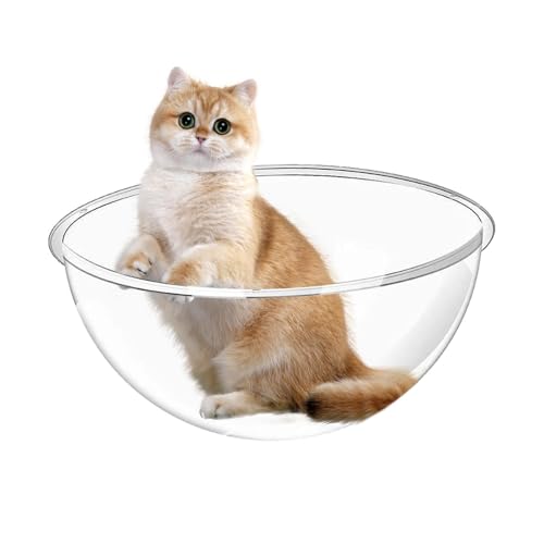 Jukeoiu Clear Dome Katzenzimmerbett, Ersatz-Acryl-Kuppelabdeckung, Transparente Katzenzimmerkapsel Katzenhängematte Für Katzenturm Katzenbett, Orbicular DIY-Zubehör Hängematte Cat von Jukeoiu