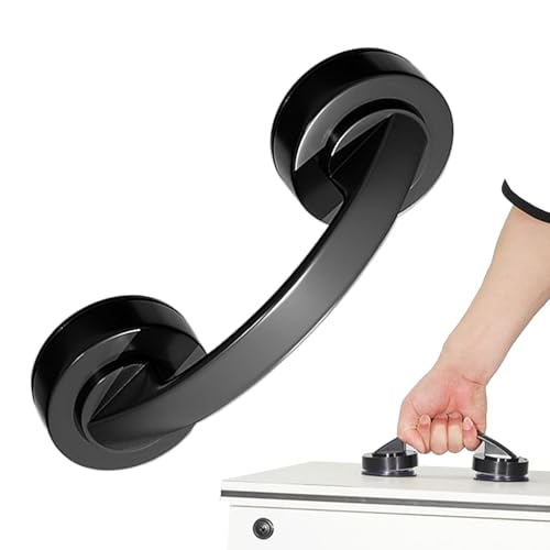 Jukeoiu Saugnapfgriffe für Dusche, Glasspiegel-Türgriff, abnehmbarer Wandhandlauf ohne Bohren, Pull-, starker Vakuum-Haltegriff für Spiegel, Badezimmer, Schrank, Küche, Schublade von Jukeoiu