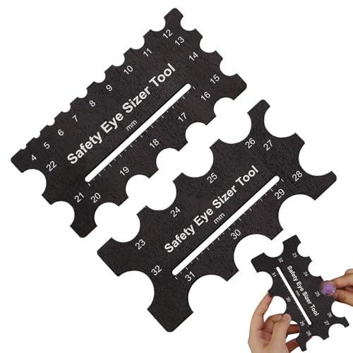 Jukeoiu Sicherheits-Augenmaß, 2-teiliges Holz-Messwerkzeug mit 4–32 mm Durchmesser, Strickzubehör für Stoffnähen, Puppenherstellung, Anfänger, Frauen, Handwerk-Enthusiasten Jukeoiu Sicherheits-Augenmaß, 2-teiliges Holz-Messwerkzeug mit 4–32 mm Durchmesser, Strickzubehör für Stoffnähen, Puppenherstellung, Anfänger, Frauen, Handwerk-Enthusiasten von Jukeoiu