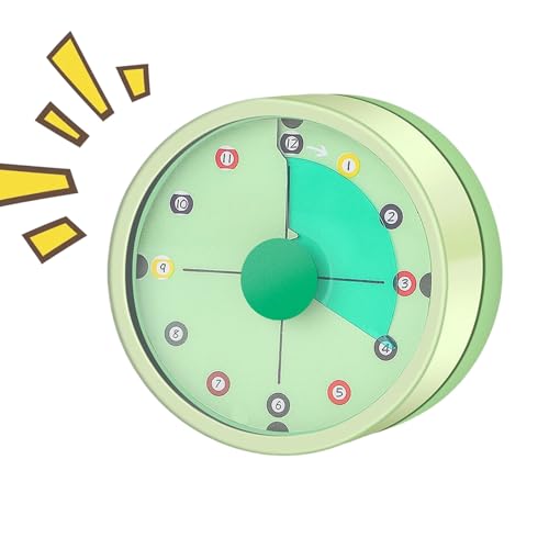 Jukeoiu Timer für Kinder, 60-Minuten-Countdown-Timer, mechanisches Zeitmanagement-Werkzeug mit 72 für Arbeit, Schule, Klassenzimmer, Schreibtisch von Jukeoiu