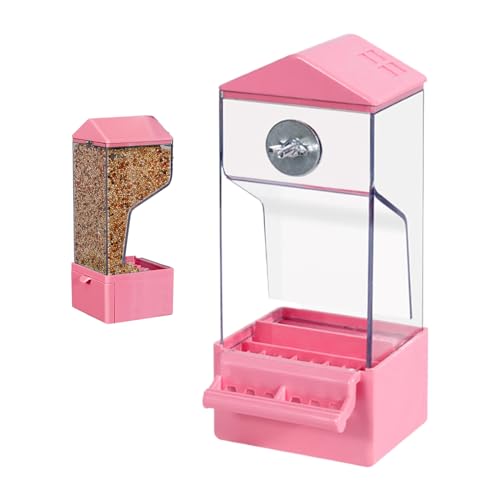 Jukeoiu Vogelfutterhaus - Automatischer Außenfütterer Für Papageien | Transparenter Spritzgeschützter Futternapf Für Kanarienvögel Wellensittiche Und Finken,Für Sperlinge Rotkehlchen Und Jukeoiu Vogelfutterhaus - Automatischer Außenfütterer Für Papageien | Transparenter Spritzgeschützter Futternapf Für Kanarienvögel Wellensittiche Und Finken,Für Sperlinge Rotkehlchen Und von Jukeoiu